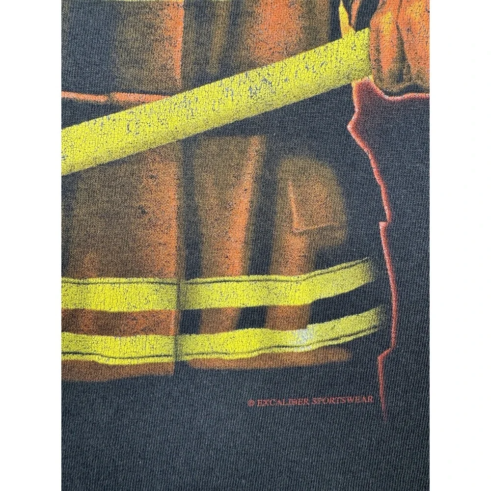 Vintage Y2K Volunteer Firefighter Lifelong Member Shirt - Men's XL